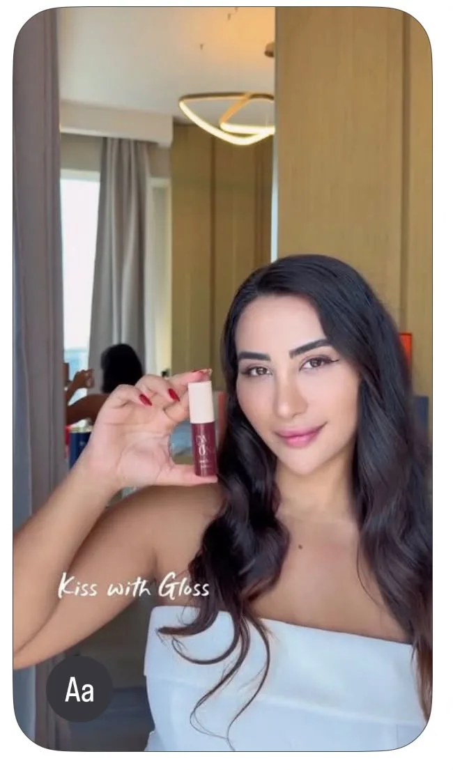 Beauty UGC featuring a lip product with a natural, creator-led presentation designed for social media.